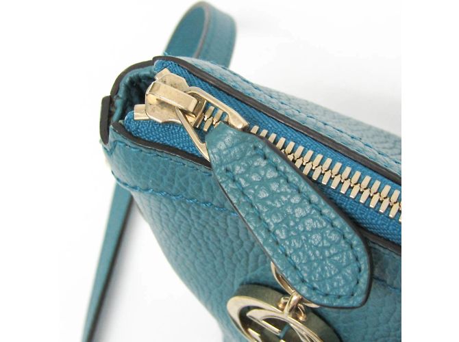 Borsa in pelle da donna Gucci Interlocking G 449659 Blu - vista 8
