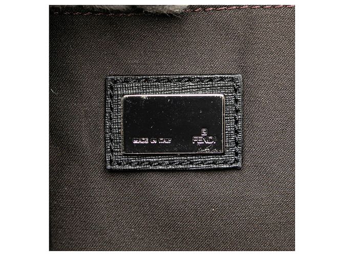 Fendi Graue Zucca beschichtete Canvas-Handtasche Braun Anthrazitgrau - Ansicht 5