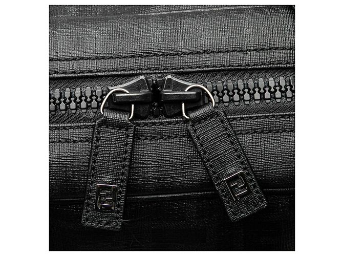 Fendi Graue Zucca beschichtete Canvas-Handtasche Braun Anthrazitgrau - Ansicht 7