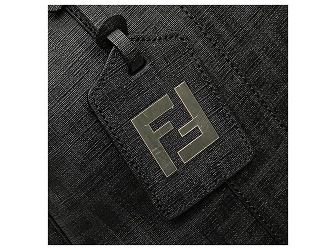 Fendi Graue Zucca beschichtete Canvas-Handtasche Braun Anthrazitgrau - Ansicht 8