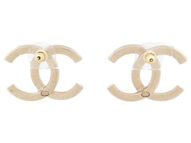 NEUE CHANEL CC LOGO METALLKETTEN-OHRRINGE Golden - Ansicht 4