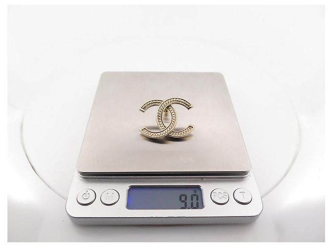 NEUE CHANEL CC LOGO METALLKETTEN-OHRRINGE Golden - Ansicht 7
