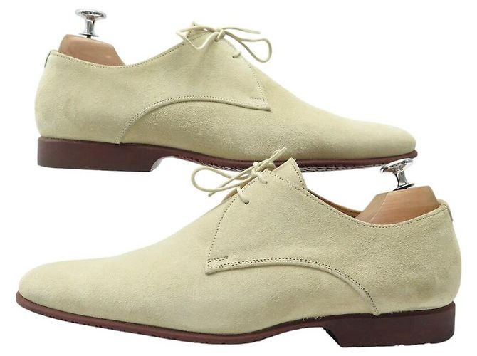 Hermès NUOVE SCARPE HERMES DERBY 2 OCCHIELLI 40.5 41 CUOIO BEIGE - vista 3