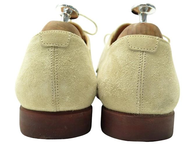 Hermès NUOVE SCARPE HERMES DERBY 2 OCCHIELLI 40.5 41 CUOIO BEIGE - vista 5