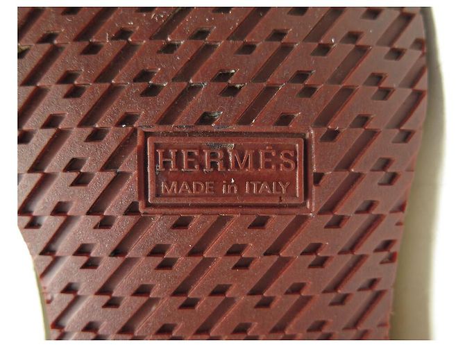 Hermès NUOVE SCARPE HERMES DERBY 2 OCCHIELLI 40.5 41 CUOIO BEIGE - vista 7