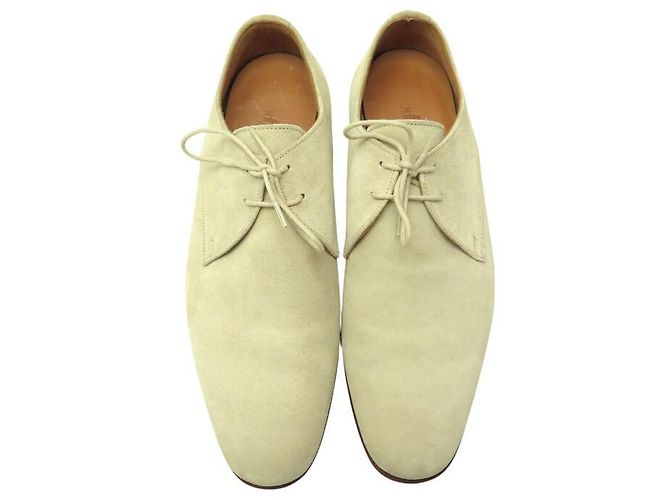 Hermès NUOVE SCARPE HERMES DERBY 2 OCCHIELLI 40.5 41 CUOIO BEIGE - vista 8