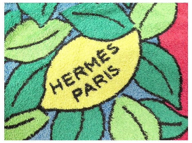 Hermès TOALLA DE PLAYA HERMES CITRONS 150X90CM EN ALGODÓN ROSA LIMONES TOALLA DE PLAYA - vista 3