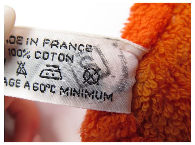 Hermès NEUF DRAP DE PLAGE HERMES CORAIL SERVIETTE DE BAIN COTON ORANGE BEACH TOWEL - vue 11