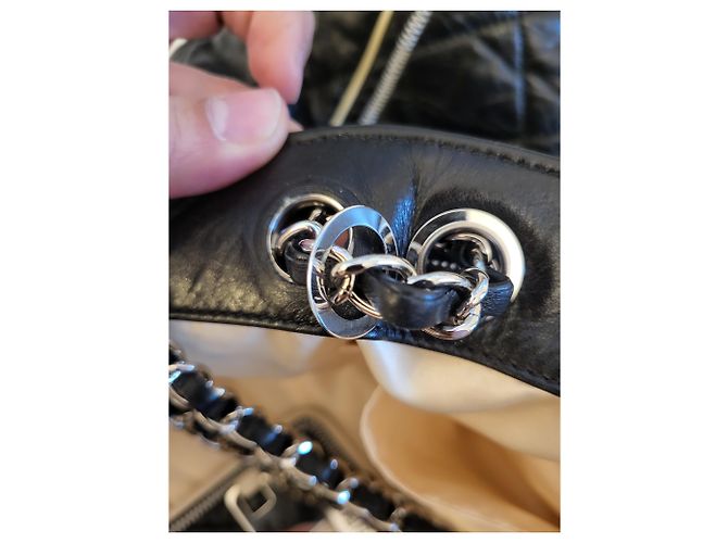 Borsa tote Chanel in pelle nera Nero - vista 11
