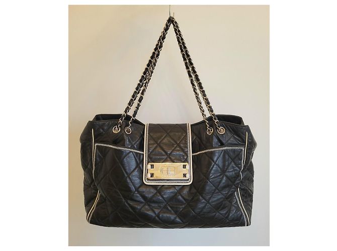 Borsa tote Chanel in pelle nera Nero - vista 2