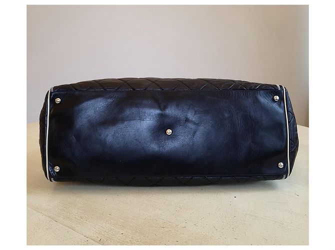 Borsa tote Chanel in pelle nera Nero - vista 5