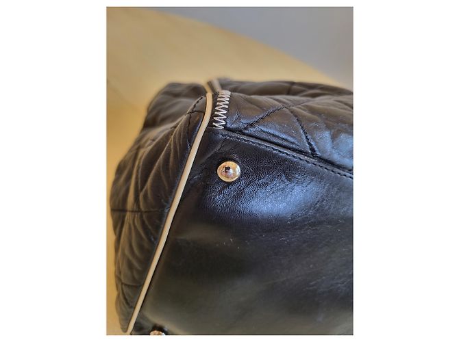 Borsa tote Chanel in pelle nera Nero - vista 6