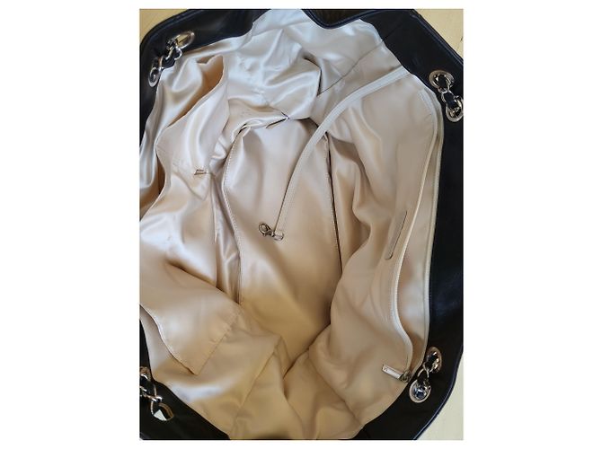 Borsa tote Chanel in pelle nera Nero - vista 8