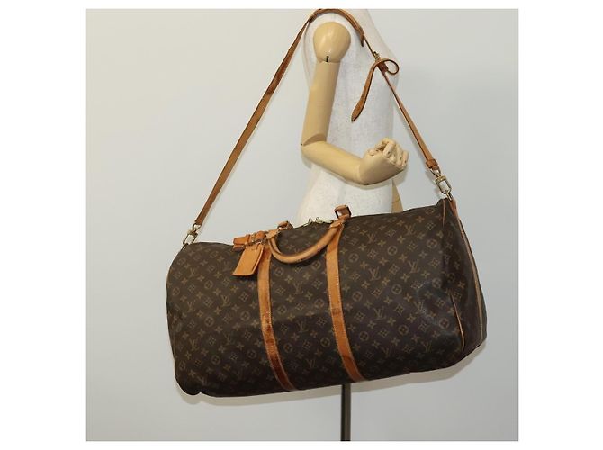 LOUIS VUITTON Monogram Keepall Bandouliere 60 Borsa Boston M41412 LV Auth 107049 Monogramma - vista 24