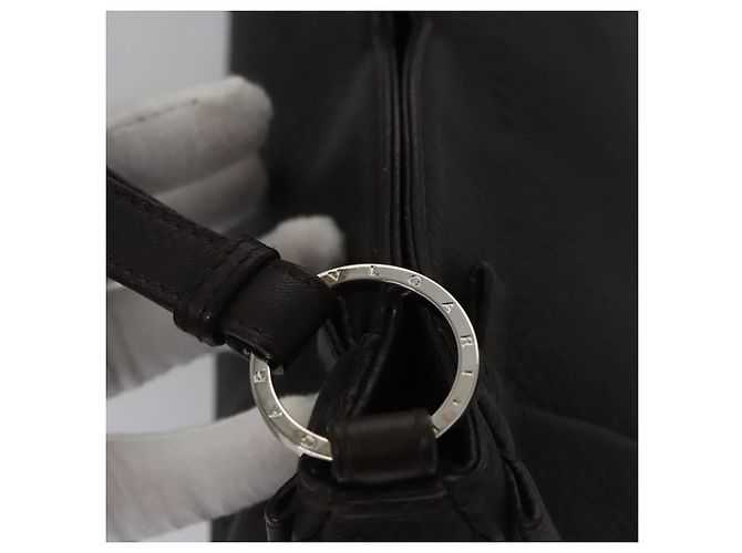 Bulgari Borsa a mano in pelle marrone BVLGARI Auth yk17514 - vista 10