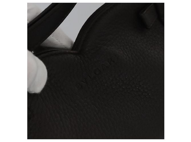 Bulgari Borsa a mano in pelle marrone BVLGARI Auth yk17514 - vista 18