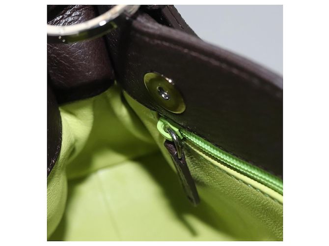 Bulgari Borsa a mano in pelle marrone BVLGARI Auth yk17514 - vista 22