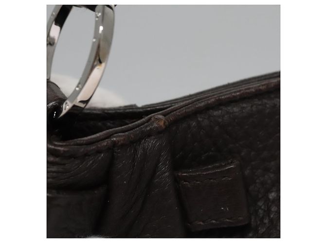 Bulgari Borsa a mano in pelle marrone BVLGARI Auth yk17514 - vista 3