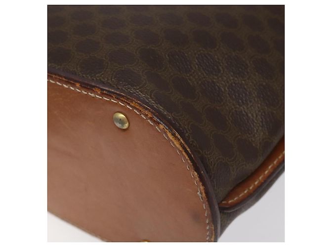 Céline Borsa a spalla in tela Macadam CELINE in pelle PVC marrone oro Auth BD091 D'oro - vista 15