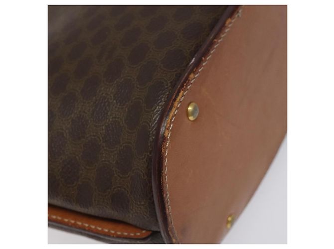 Céline Borsa a spalla in tela Macadam CELINE in pelle PVC marrone oro Auth BD091 D'oro - vista 16