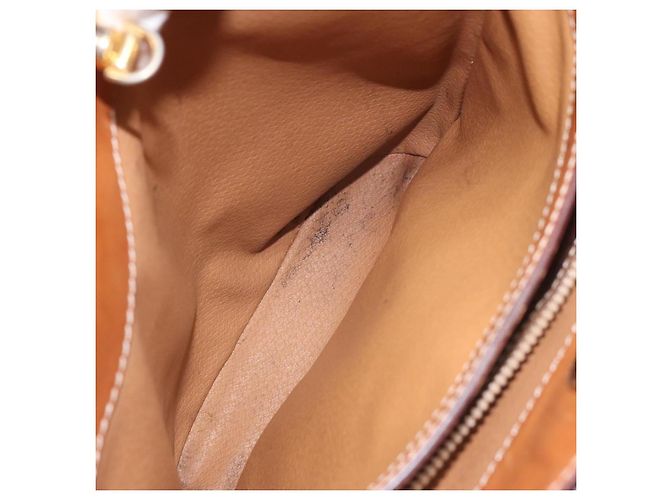 Céline Borsa a spalla in tela Macadam CELINE in pelle PVC marrone oro Auth BD091 D'oro - vista 23