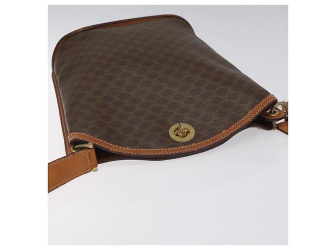 Céline Borsa a spalla in tela Macadam CELINE in pelle PVC marrone oro Auth BD091 D'oro - vista 6