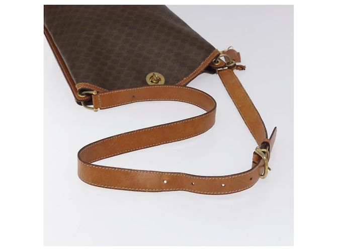 Céline Borsa a spalla in tela Macadam CELINE in pelle PVC marrone oro Auth BD091 D'oro - vista 7