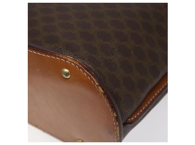 Céline Borsa a spalla in tela Macadam CELINE in pelle PVC marrone oro Auth BD091 D'oro - vista 9
