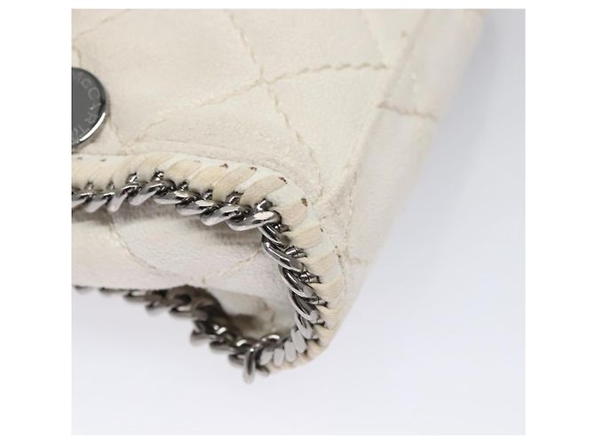 Autre Marque Borsa a spalla Stella MacCartney in suede bianco Auth BA375 - vista 15