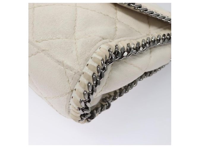 Autre Marque Borsa a spalla Stella MacCartney in suede bianco Auth BA375 - vista 16