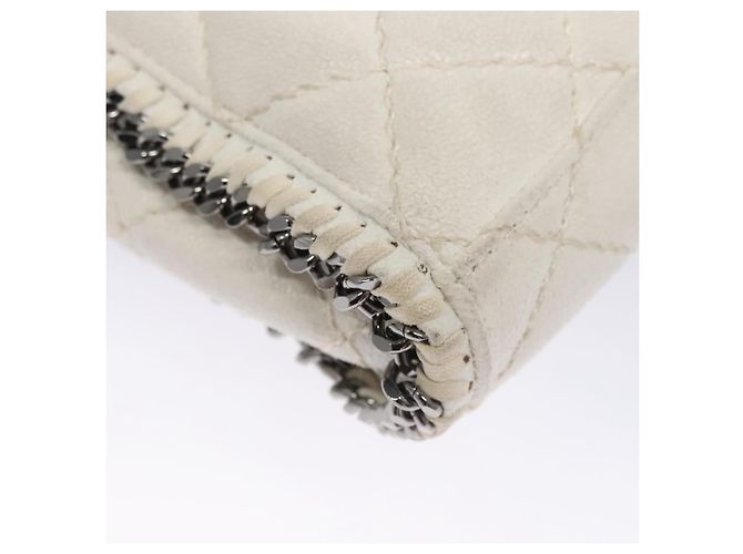 Autre Marque Borsa a spalla Stella MacCartney in suede bianco Auth BA375 - vista 17