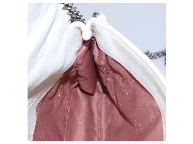 Autre Marque Borsa a spalla Stella MacCartney in suede bianco Auth BA375 - vista 21