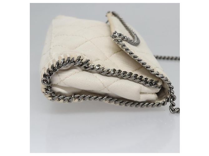 Autre Marque Borsa a spalla Stella MacCartney in suede bianco Auth BA375 - vista 3