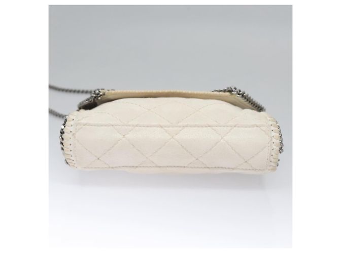 Autre Marque Borsa a spalla Stella MacCartney in suede bianco Auth BA375 - vista 5