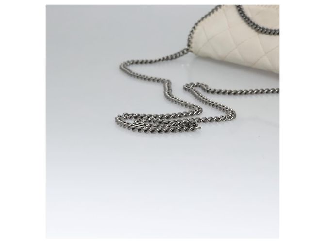Autre Marque Borsa a spalla Stella MacCartney in suede bianco Auth BA375 - vista 7
