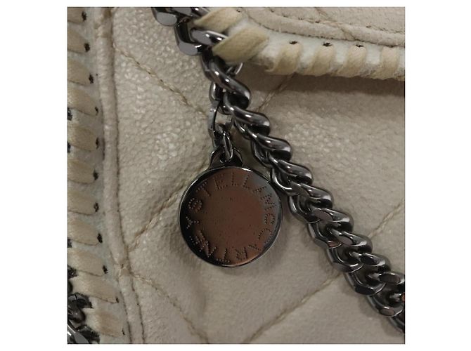 Autre Marque Borsa a spalla Stella MacCartney in suede bianco Auth BA375 - vista 9