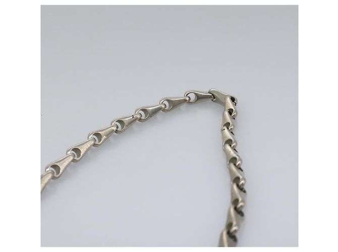 Céline Borsa a Spalla CELINE Chain Smalto Nero Argento Auth ar13323 - vista 14