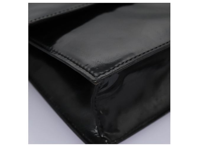 Céline Borsa a Spalla CELINE Chain Smalto Nero Argento Auth ar13323 - vista 15