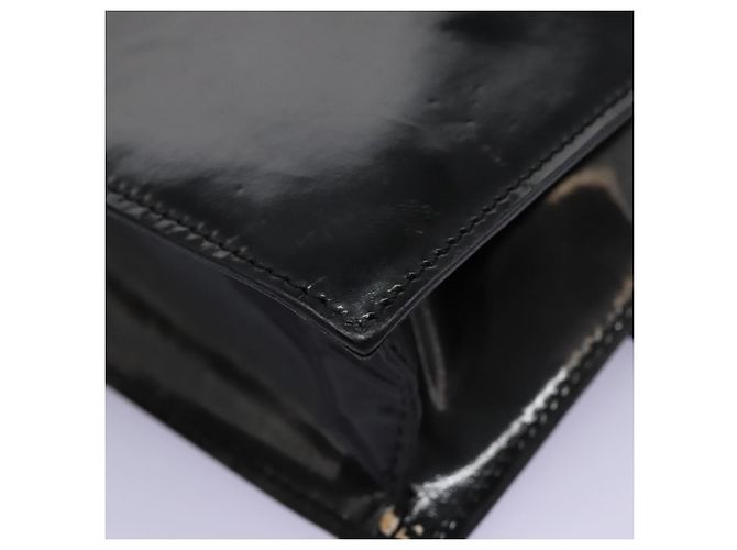 Céline Borsa a Spalla CELINE Chain Smalto Nero Argento Auth ar13323 - vista 17