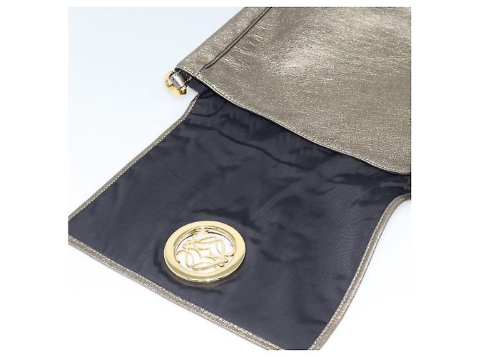 LOEWE Borsa a Spalla Anagram Pelle Oro Auth am7935 D'oro - vista 10