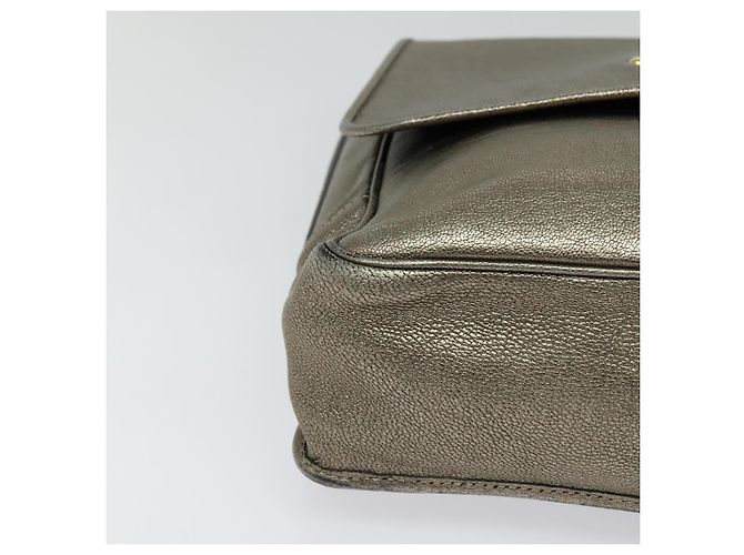 LOEWE Borsa a Spalla Anagram Pelle Oro Auth am7935 D'oro - vista 14