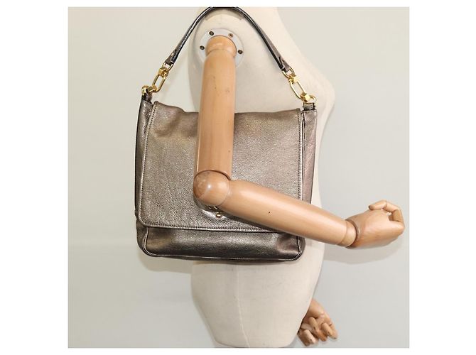 LOEWE Borsa a Spalla Anagram Pelle Oro Auth am7935 D'oro - vista 21