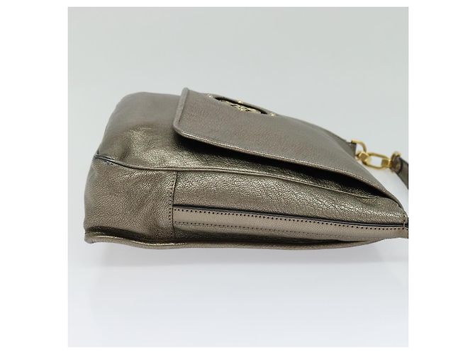 LOEWE Borsa a Spalla Anagram Pelle Oro Auth am7935 D'oro - vista 4