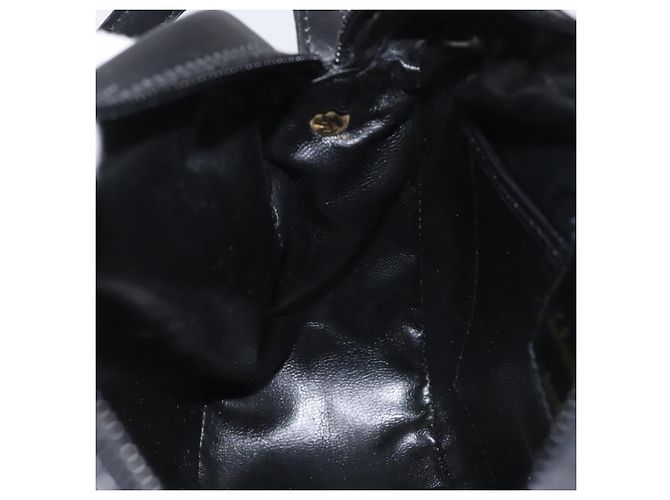Borsa a Spalla Vala in Pelle Nera e Oro Salvatore Ferragamo Auth am7884 - vista 21