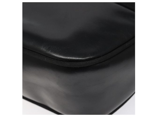 Borsa a Spalla Vala in Pelle Nera e Oro Salvatore Ferragamo Auth am7884 - vista 8