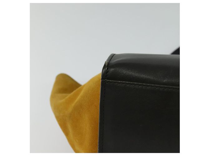 Céline CELINE Borsa Trapeze in pelle 2 in 1 Blu Navy Oro Auth BA400 D'oro - vista 16