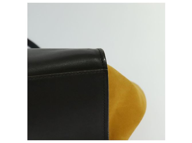 Céline CELINE Borsa Trapeze in pelle 2 in 1 Blu Navy Oro Auth BA400 D'oro - vista 17