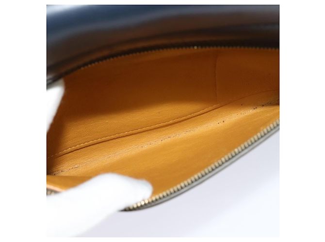 Céline CELINE Borsa Trapeze in pelle 2 in 1 Blu Navy Oro Auth BA400 D'oro - vista 23
