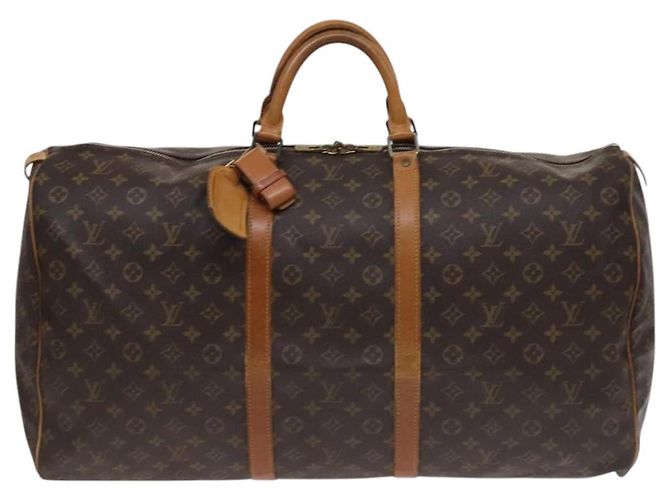 LOUIS VUITTON Monogram Keepall 60 Bolsa Boston M41422 LV Auth 110381 Monograma - vista 13