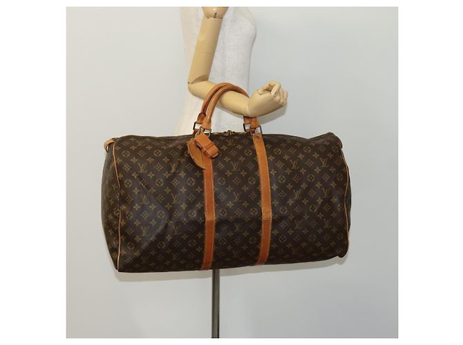 LOUIS VUITTON Monogram Keepall 60 Bolsa Boston M41422 LV Auth 110381 Monograma - vista 22